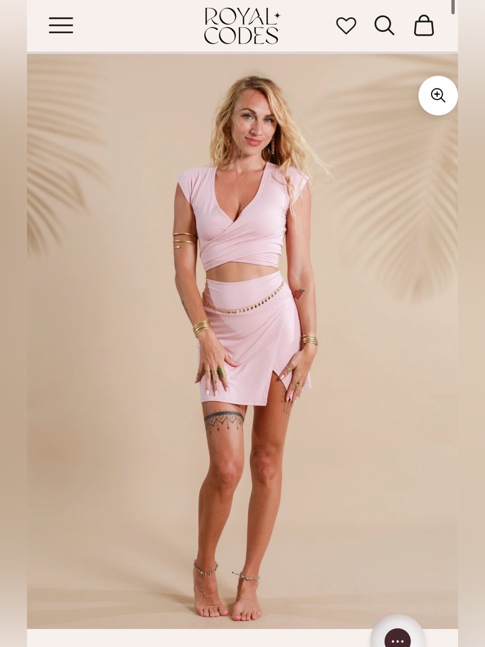 Royal Codes, DEMI SKORT & ANAYA TOP SET PINK QUARTZ XS SOLD OUT